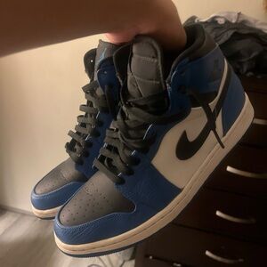 Nike Blue and Black High-Top Sneakers